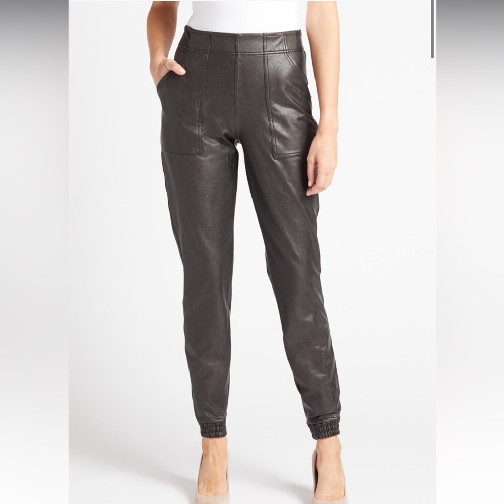 Spanx faux leather joggers - NWOT